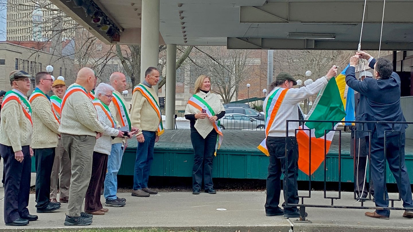 Flag Raising background image